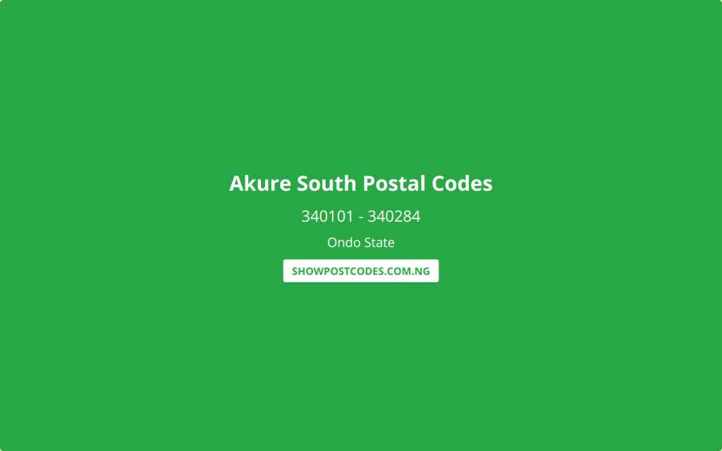 akure south postal code