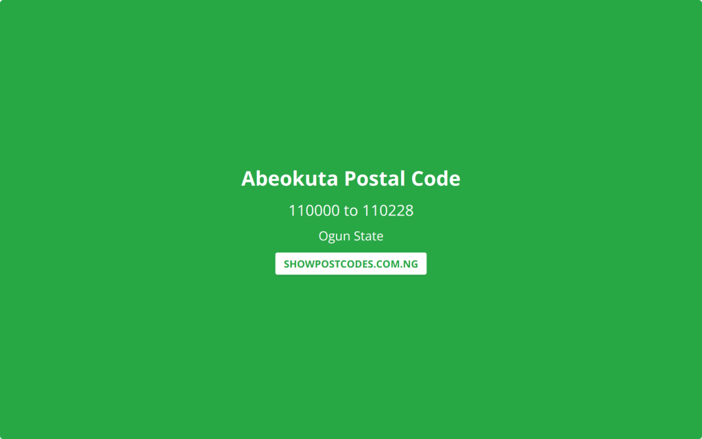 abeokuta postal code