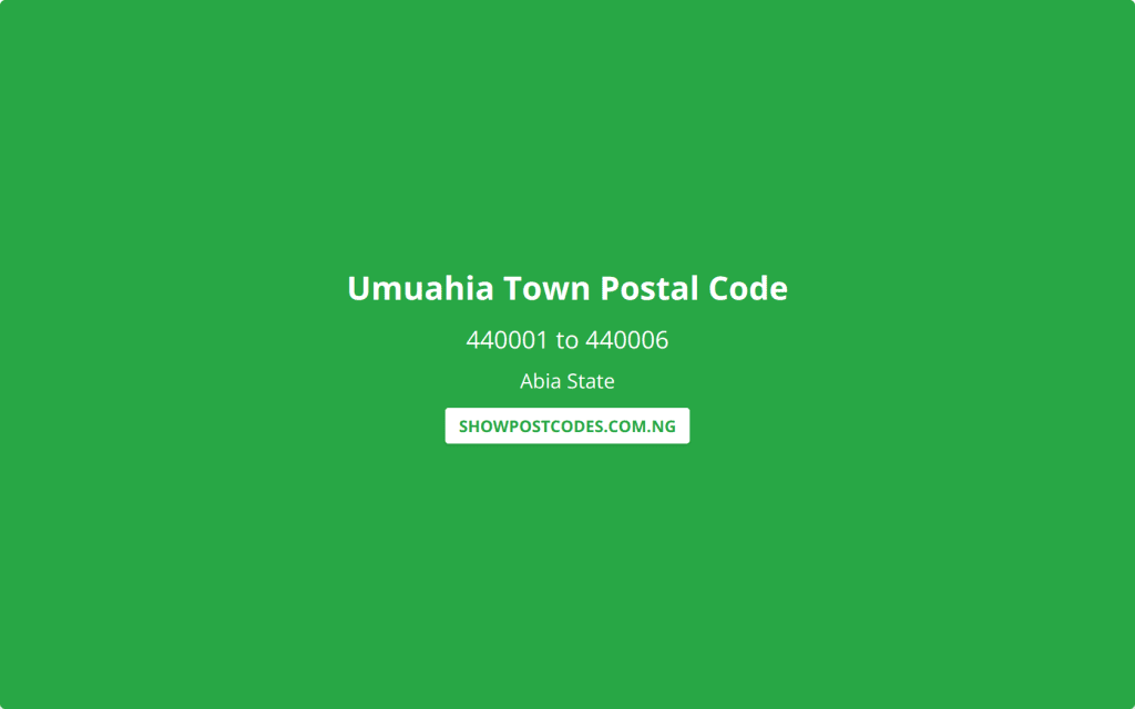 umuahia postal code