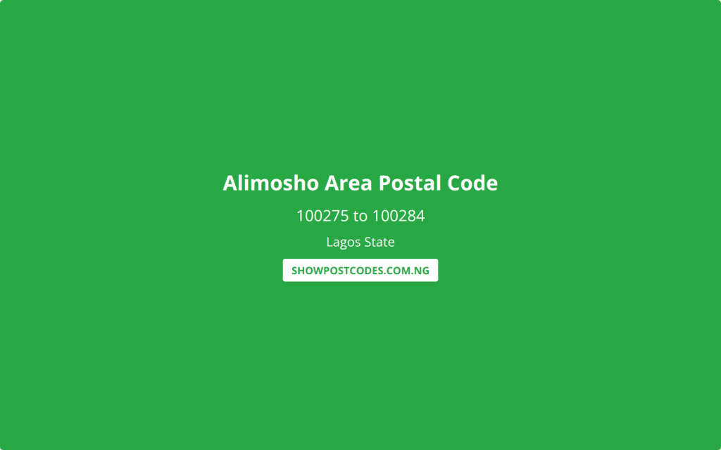 alimosho postal code