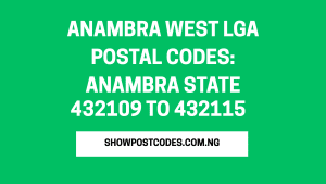 Anambra West LGA Postal Codes: Anambra State