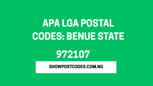 Apa LGA Postal Codes: Benue State