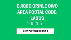 Ejigbo Orinle Owo Area Postal Code: Lagos