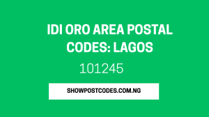 Idi Oro Area Postal Codes: Lagos