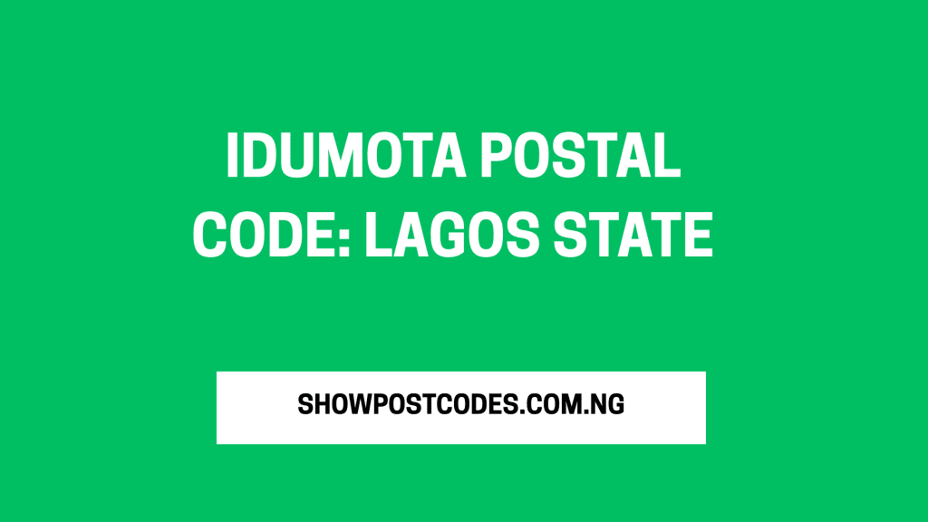 Idumota Postal Code: Lagos State