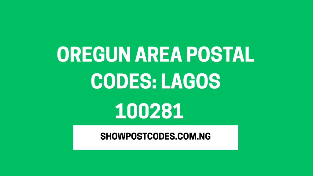Oregun Area Postal Codes: Lagos