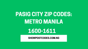 Pasig City ZIP Codes: Metro Manila
