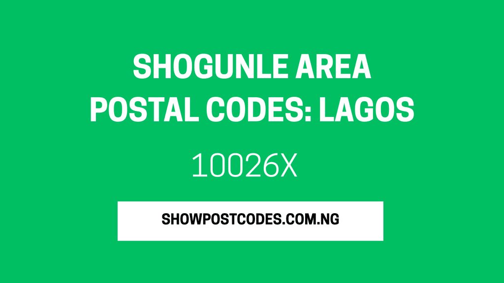 Shogunle Area Postal Codes: LagOS