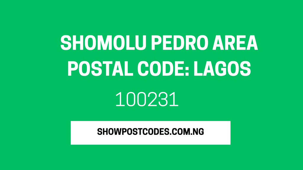 Shomolu Pedro Area Postal Code: Lagos