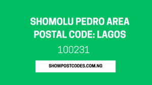 Shomolu Pedro Area Postal Code: Lagos