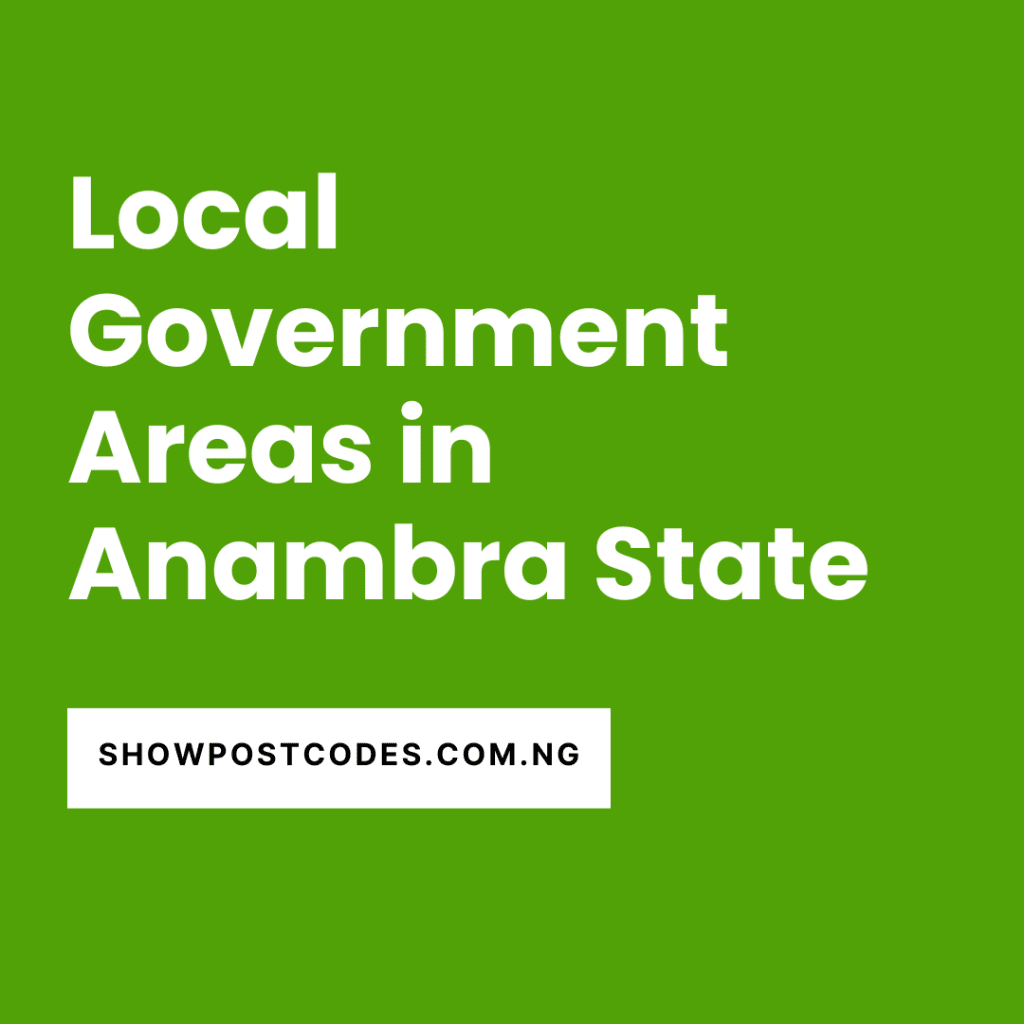 Local Government Areas in Anambra State